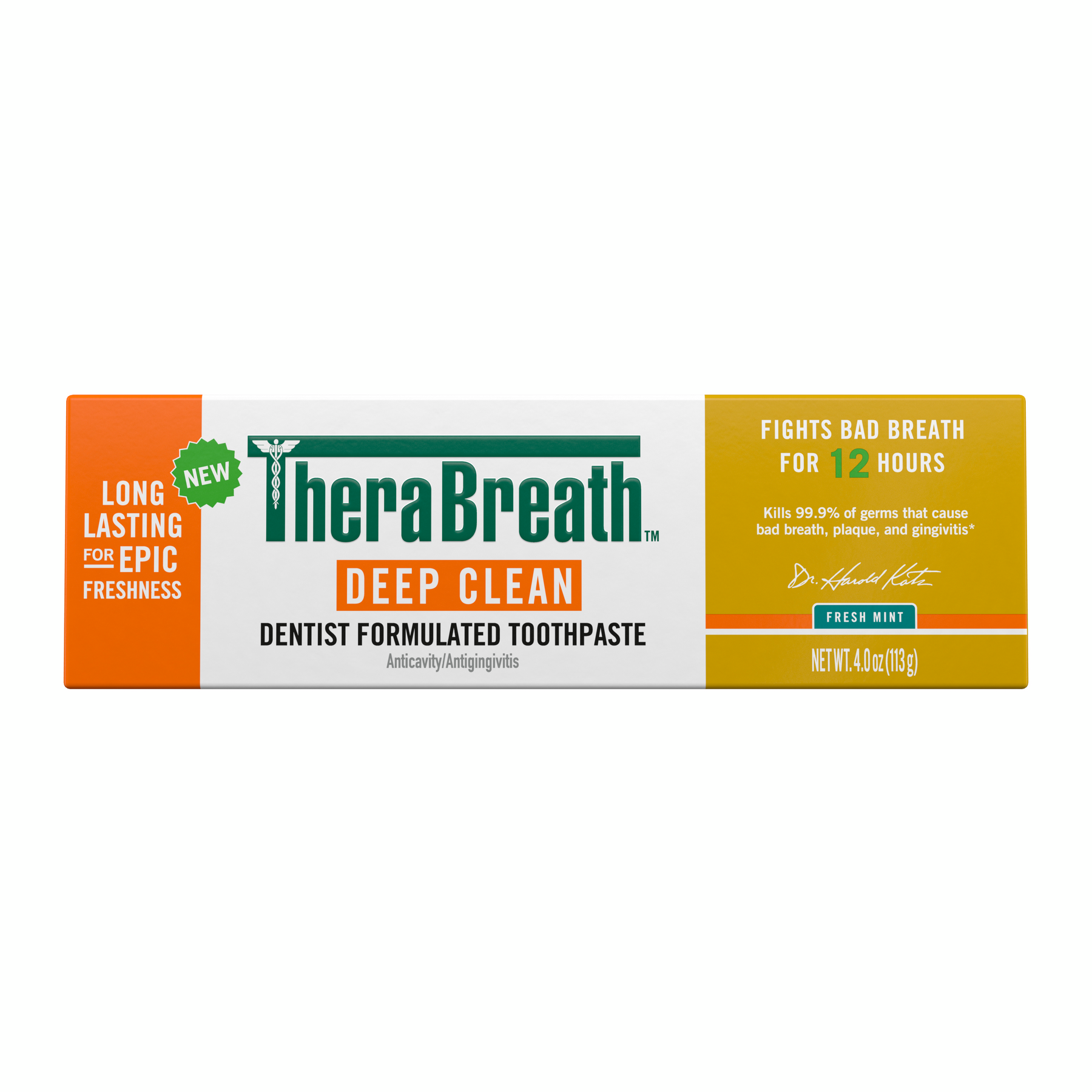 TheraBreath Deep Clean Toothpaste, Helps Fight Bad Breath, Fresh Mint ★